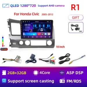 Pantalla para Honda Civic (2005-2012), Radio con GPS, Android, CarPlay y 4G