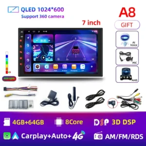 Pantalla para Jeep con Radio Android 11, GPS, Carplay, Estéreo 2DIN de 7 pulgadas, 4G, para Jeep Wrangler, Cherokee, Grand Cherokee