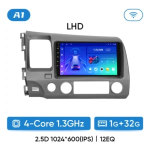 Pantalla para Honda Civic 8 (2006-2011), Radio con Android y CarPlay, Qualcomm