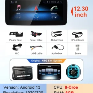 Pantalla para Mercedes Benz Clase C, W205 y S205, Android y Carplay, 10,25 a 12,3 pulgadas