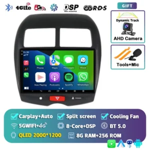 Pantalla multimedia con Android 13 y GPS para Mitsubishi ASX (2010-2016), Reproductor 2DIN con DVD y Estéreo