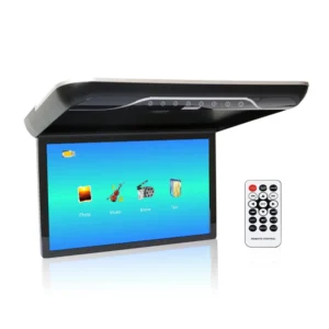 Monitor de techo para coche, pantalla LCD abatible hacia abajo, MP5, vídeo Multimedia, transmisor FM integrado, de 19 pulgadas - AliExpress 34 - Color : black