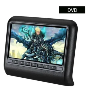 Reposacabezas para asiento trasero de coche, pantalla LCD, reproductor multimedia mp3/mp4, transmisor FM para juegos, Control remoto, Monitor de reproductor de DVD, 9 pulgadas - AliExpress 34 - Color : DVD  Black