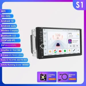 Hizpo 2din 7 pulgadas CarPlay Android 13 Auto Universal coche estéreo Bluetooth FM Radio para Nissan Toyota Volkswagen Autoradio 8G 128G - AliExpress  - Enviado desde : Polonia - Color : S1-3G 32G-8cores