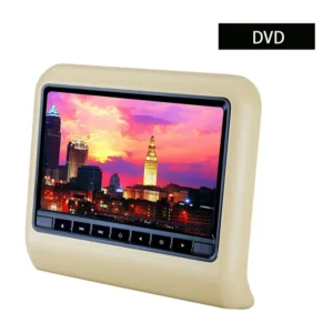 Reposacabezas para asiento trasero de coche, pantalla LCD, reproductor multimedia mp3/mp4, transmisor FM para juegos, Control remoto, Monitor de reproductor de DVD, 9 pulgadas - AliExpress 34 - Color : DVD Beige