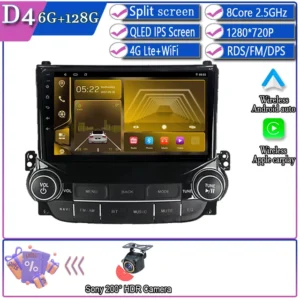 Reproductor Multimedia Android 14 con GPS y Pantalla para Chevrolet Malibu XL 2012-2015, Radio y Monitor de Video, 6+128GB