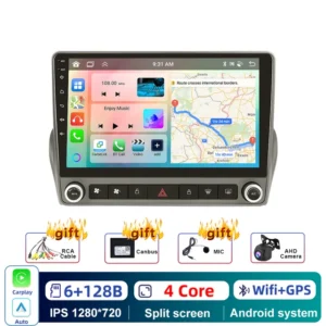 Radio de Coche Podofo 2DIN Android con GPS, Carplay, WiFi y FM/RDS para Chevrolet Camaro 2008-2015, 6+128GB