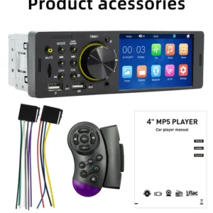 Radio con Bluetooth para coche, reproductor MP5 con pantalla táctil de 4 pulgadas, 1 Din, manos libres, carga USB, sistema de Audio remoto, Unidad Principal ISO, 7805C - AliExpress 34 - Color : 7805C