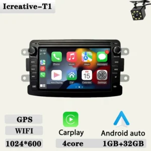 Radio de coche Android para Dacia Logan Dokker Duster Sandero Lodgy 2012 - 2017 Renault Captur Symbol, Carplay autorradio, navegación GPS - AliExpress 34 - Color : 1G 32G 8led Cam