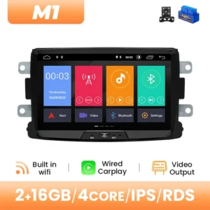 Radio Multimedia con Android para coche, Carplay inalámbrico, RDS, DSP, para Dacia, Lodgy, Logan, Duster, Sandero, Renault Captur/Lada/Xray - AliExpress 34 - Color : 2GB 16GB OBD Cam - Enviado desde : Francia