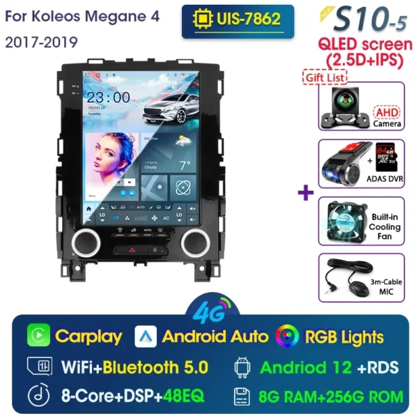 Radio con Android 12 para coche, unidad principal de Audio estéreo, 2DIN, Carplay, para Renault Megane 4, Samsung Koleos "SM6" Talisman 2017-2019 - AliExpress 34 - Color : S10-5 ADAS DVR - Enviado desde : España