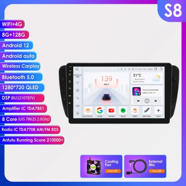 Radio Multimedia con GPS para coche, unidad principal con sistema de IA, Carplay, Android, DSP, DAB, RDS, 4G, para Seat Ibiza 6j, 7862-2009, 2013, 2010 - AliExpress 34 - Color : S8(8Core 8G 128G) - Enviado desde : España