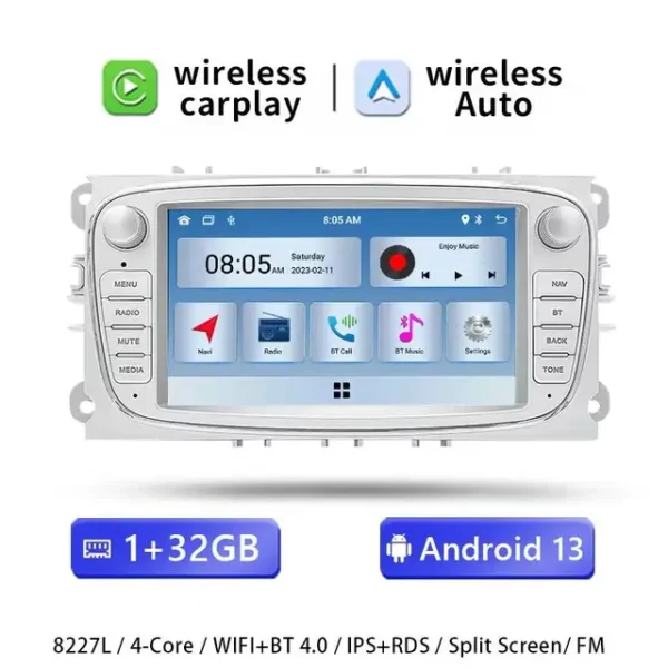 Radio Multimedia con GPS para coche, Radio con Android 13, 2 din, estéreo, Carplay, para Ford Focus 2, 3, 4, mk2, Kuga, Mondeo, Fiesta, Transit, Connect, S-C MAX - AliExpress 34 - Color : 1GB RAM 32GBROM - Enviado desde : Polonia