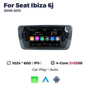 MEKEDE GPS estéreo de 7 pulgadas para Seat Ibiza 6J IV 4 2009 2010 2011 2012 2013 pantalla de coche Radio automática Wifi Android 2 Din unidad principal FM - AliExpress 34 - Color : MN-SE01-H2